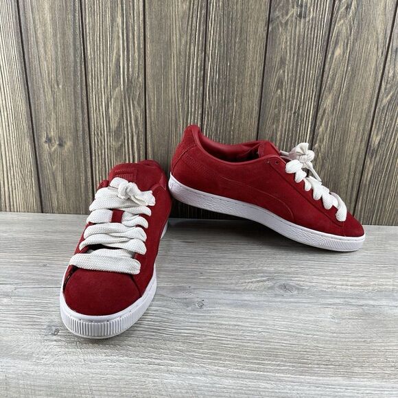 Puma Suede Classic Tones Lace Up  Mens Red Sneakers Casual Shoes 38955002 Sz: 9 - Picture 2 of 16